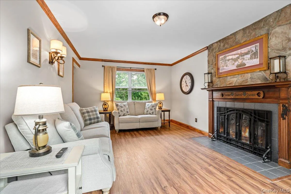 Wood Burning Fireplace with stone surround Wood Burning Fireplace with stone surround