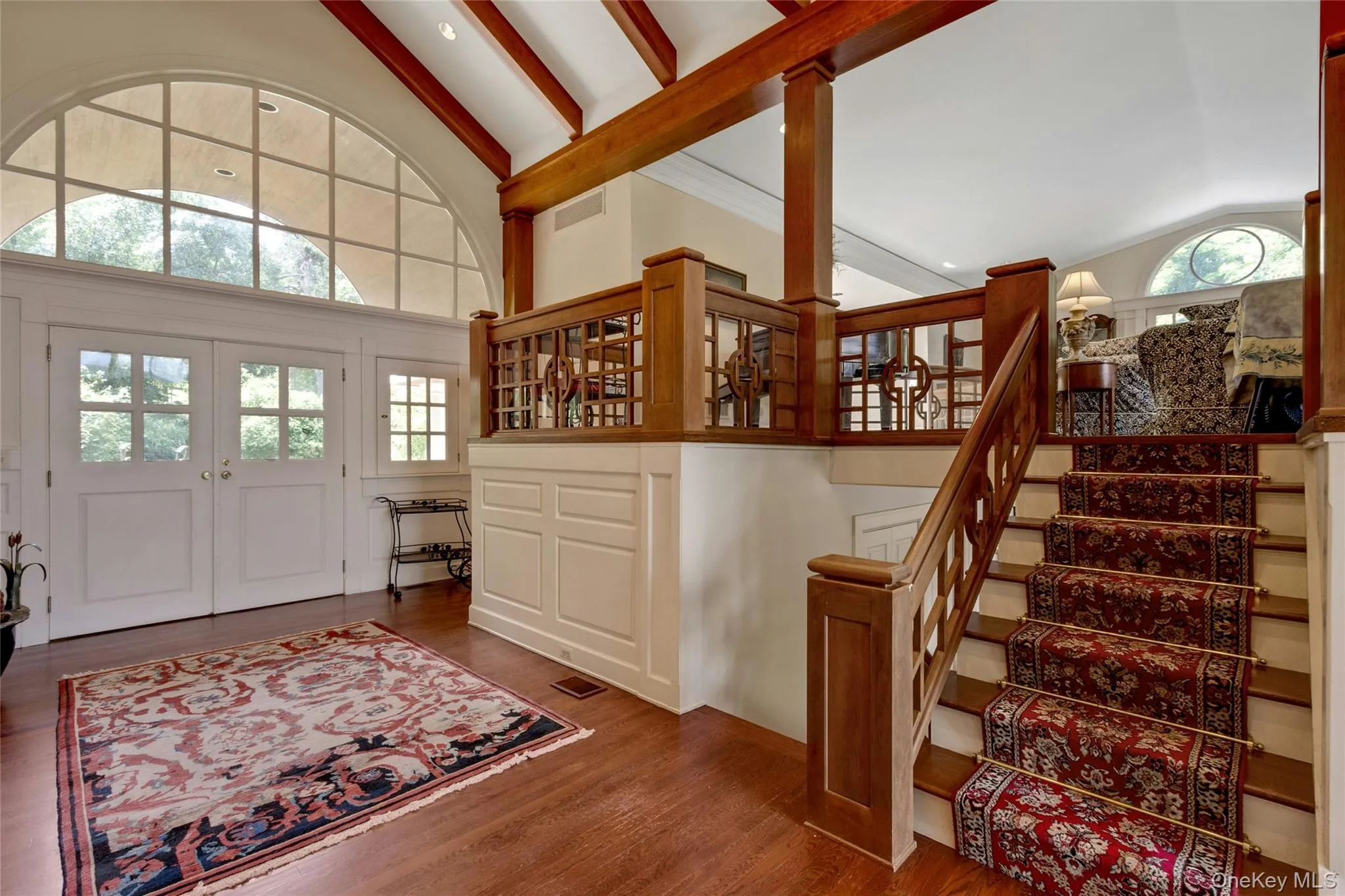 Front entrance, with steps to the living room Front entrance, with steps to the living room