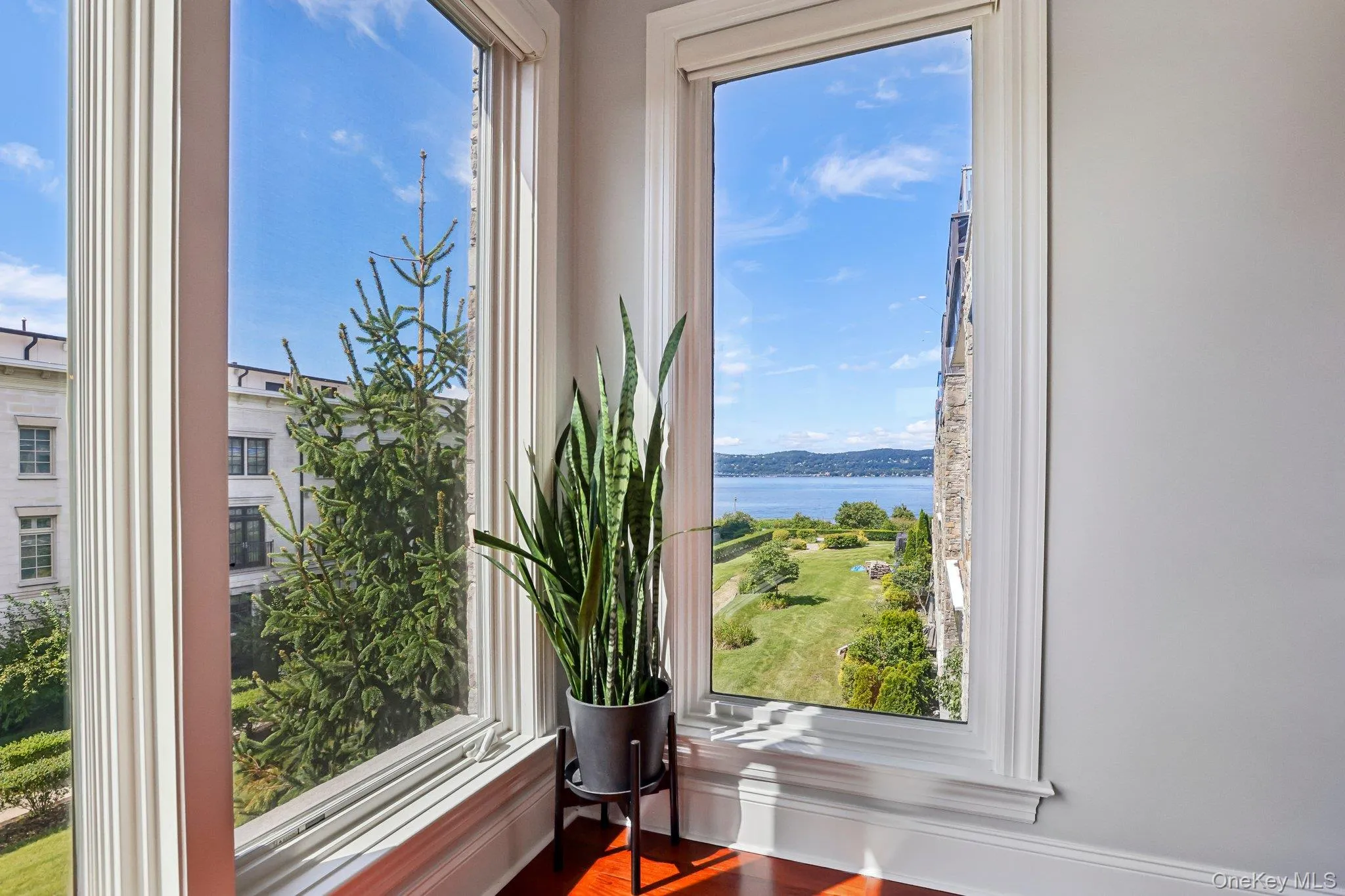 Hudson River views from the main living and dining area Hudson River views from the main living and dining area