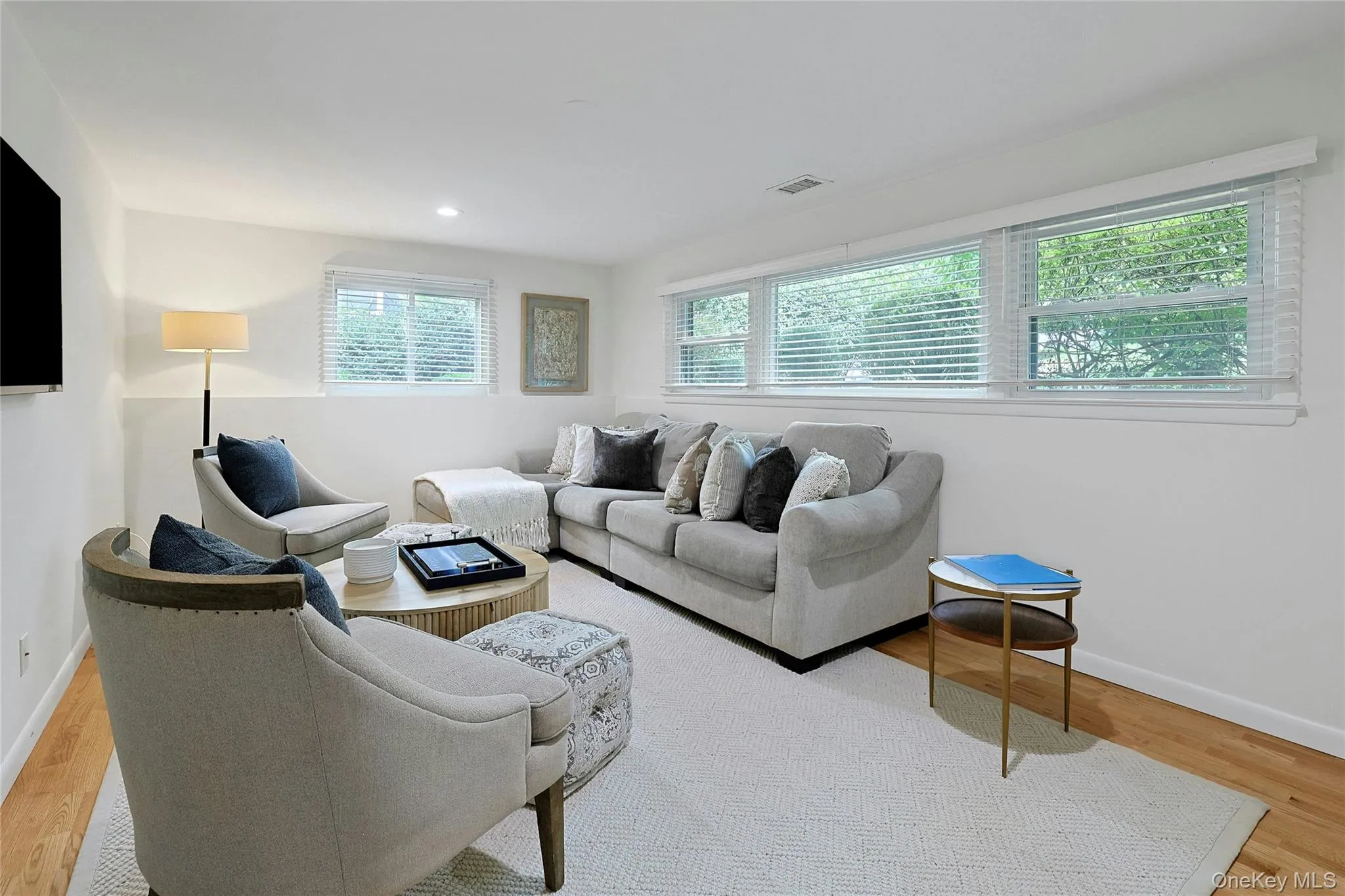 Family room on lower level offers wonderful light and space for recreation. Family room on lower level offers wonderful light and space for recreation.