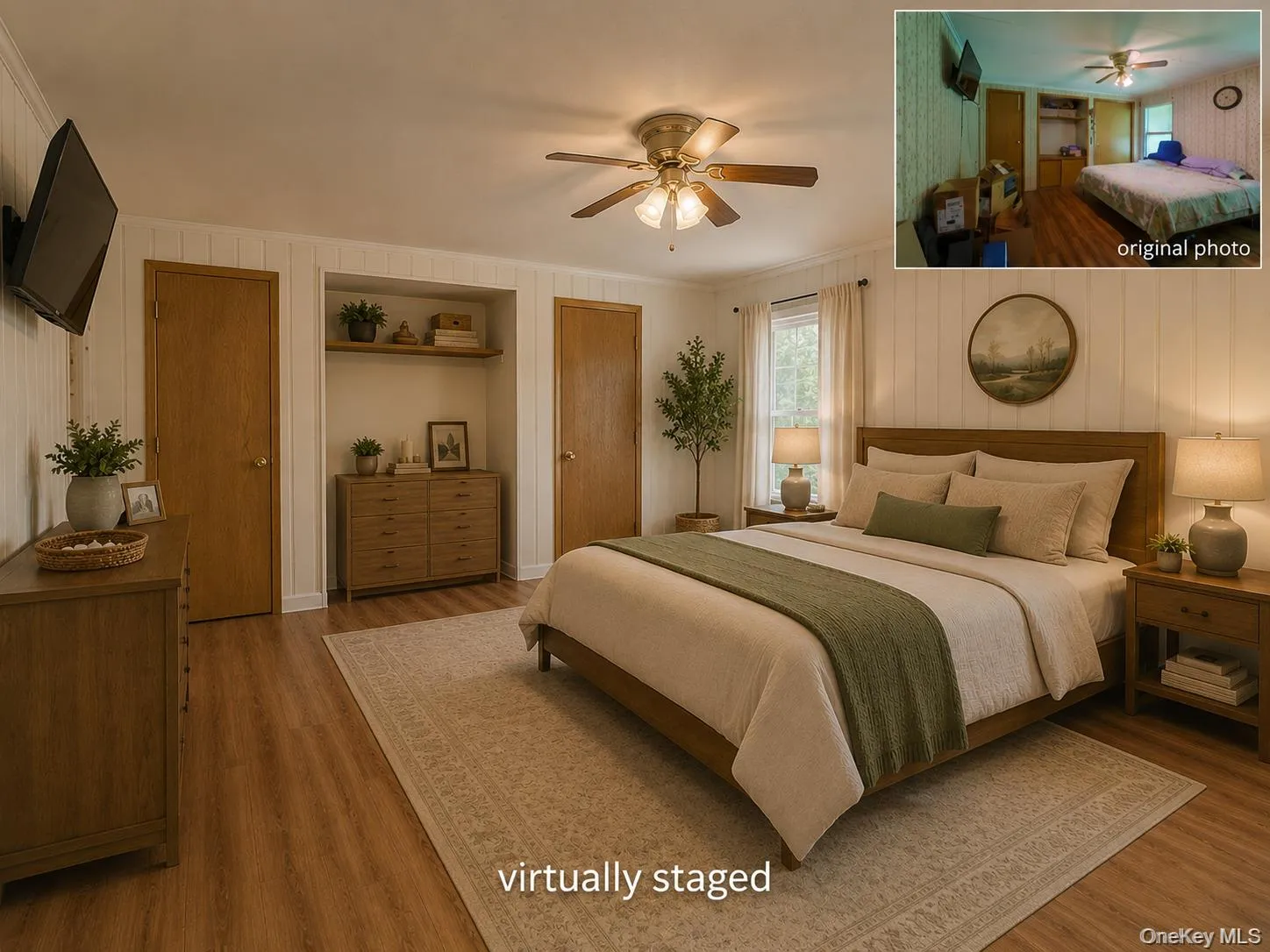 Virtually altered bedroom Virtually altered bedroom