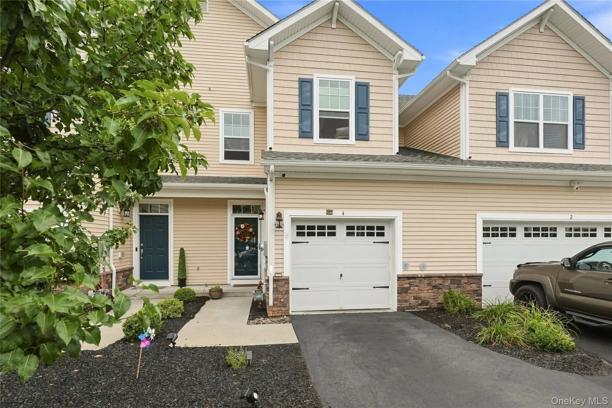 One car garage and driveway parking One car garage and driveway parking