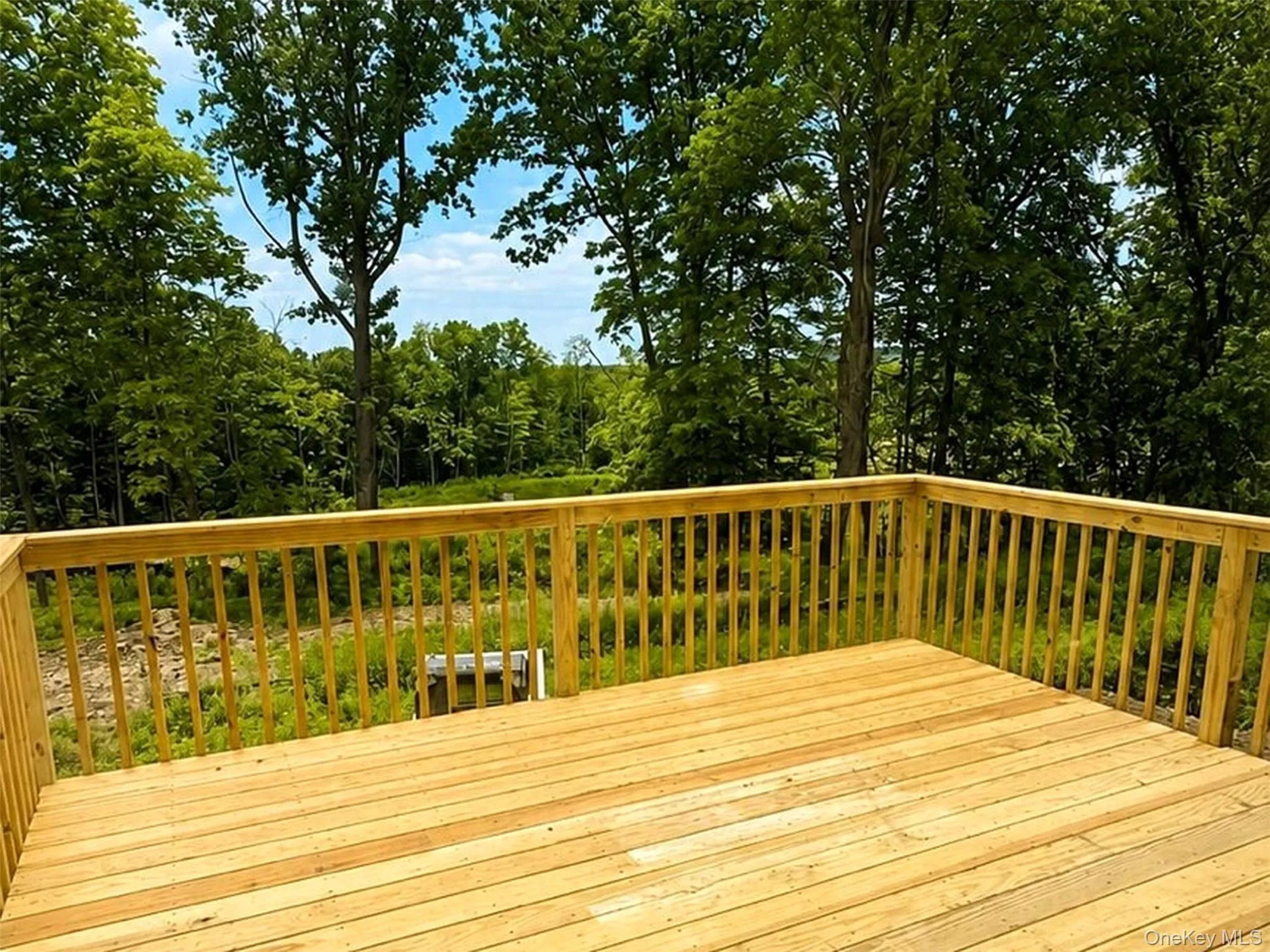 Extend your living space outdoors through sliding glass doors that lead directly to this spacious wood deck, creating the perfect setting for outdoor dining, entertaining, or simply enjoying the peaceful wooded surroundings. Extend your living space outdoors through sliding glass doors that lead directly to this spacious wood deck, creating the perfect setting for outdoor dining, entertaining, or simply enjoying the peaceful wooded surroundings.