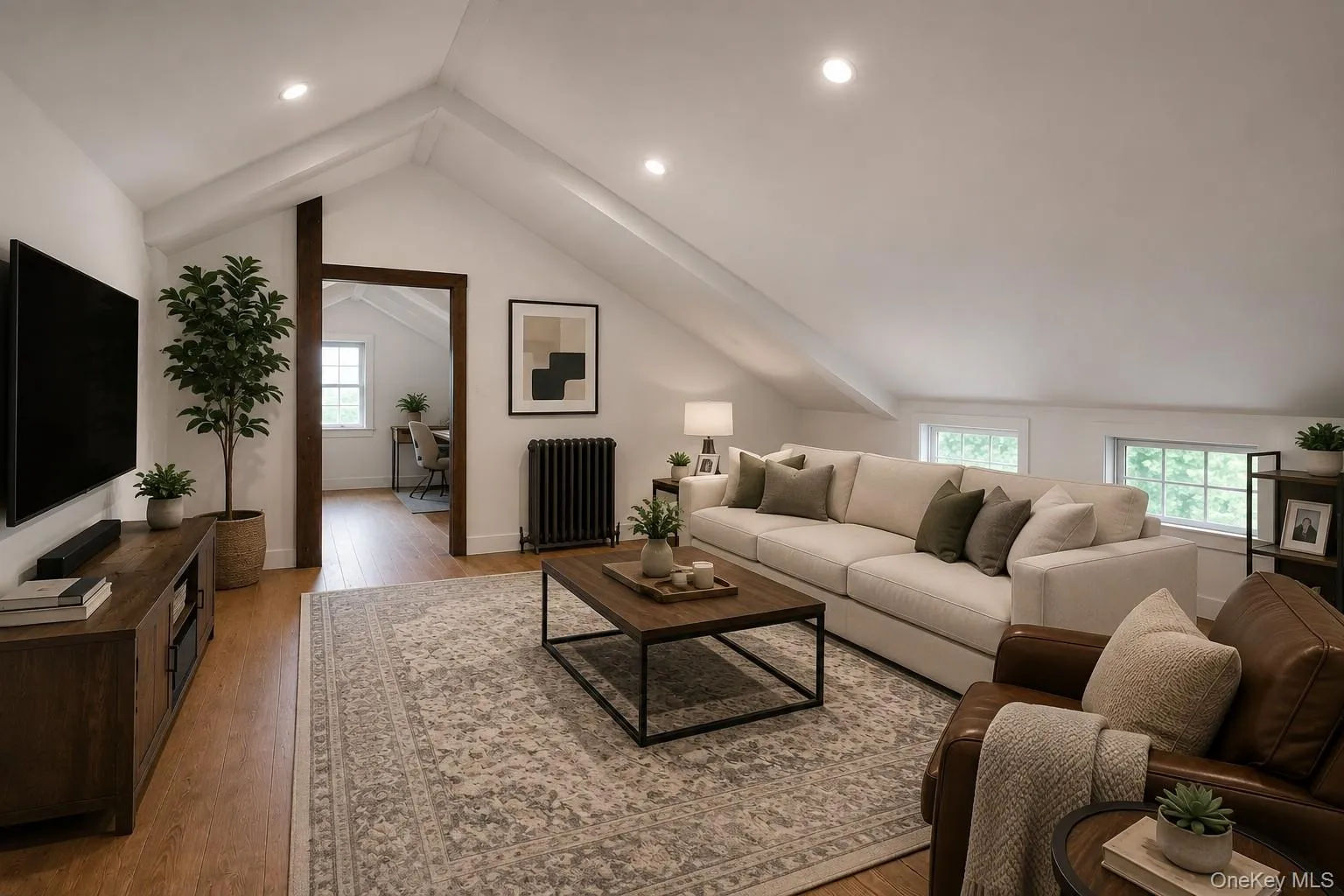 Same room as previous picture but reimagined via virtual staging to showcase possible uses. Same room as previous picture but reimagined via virtual staging to showcase possible uses.