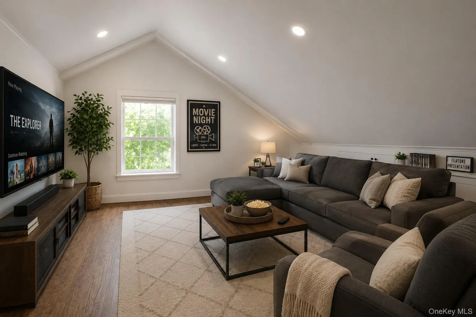 Same room as two previous pictures virtually staged with a second option to showcase possible uses. Same room as two previous pictures virtually staged with a second option to showcase possible uses.
