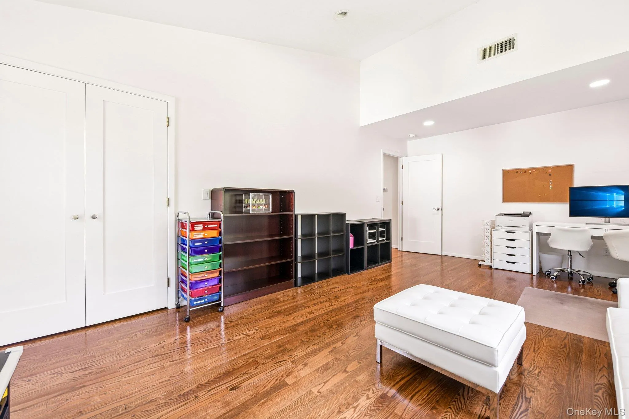 Bedroom #3, double closet, wood floor, cathedral ceiling and hi-hats Bedroom #3, double closet, wood floor, cathedral ceiling and hi-hats