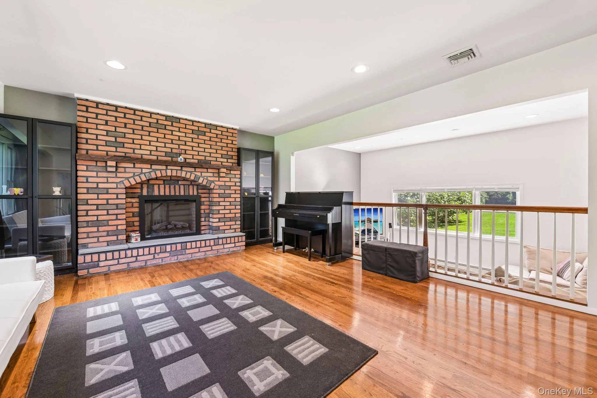 View of Living Room fireplace overlooking Den View of Living Room fireplace overlooking Den