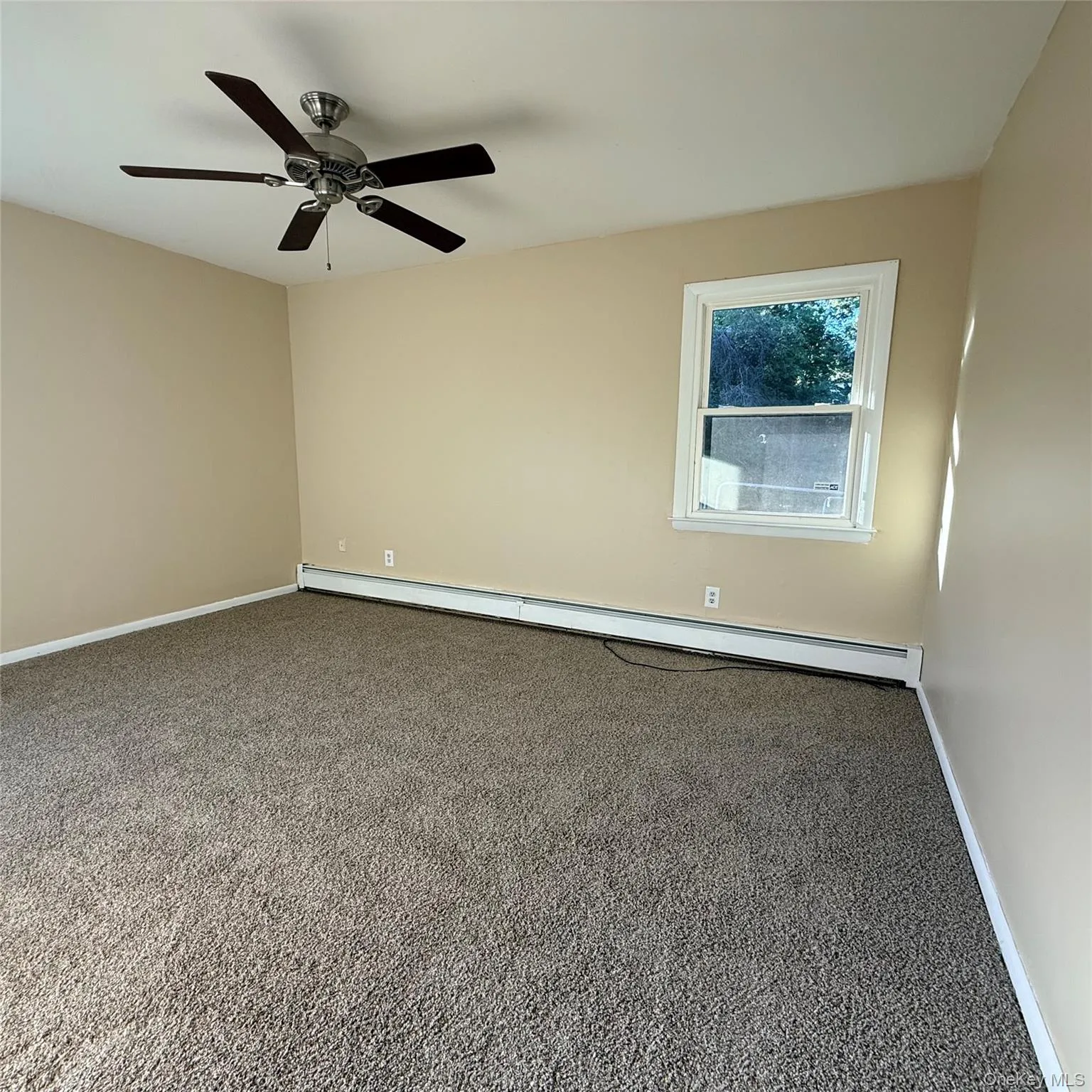 Wall-to-wall carpeting and neutral wall tones Wall-to-wall carpeting and neutral wall tones