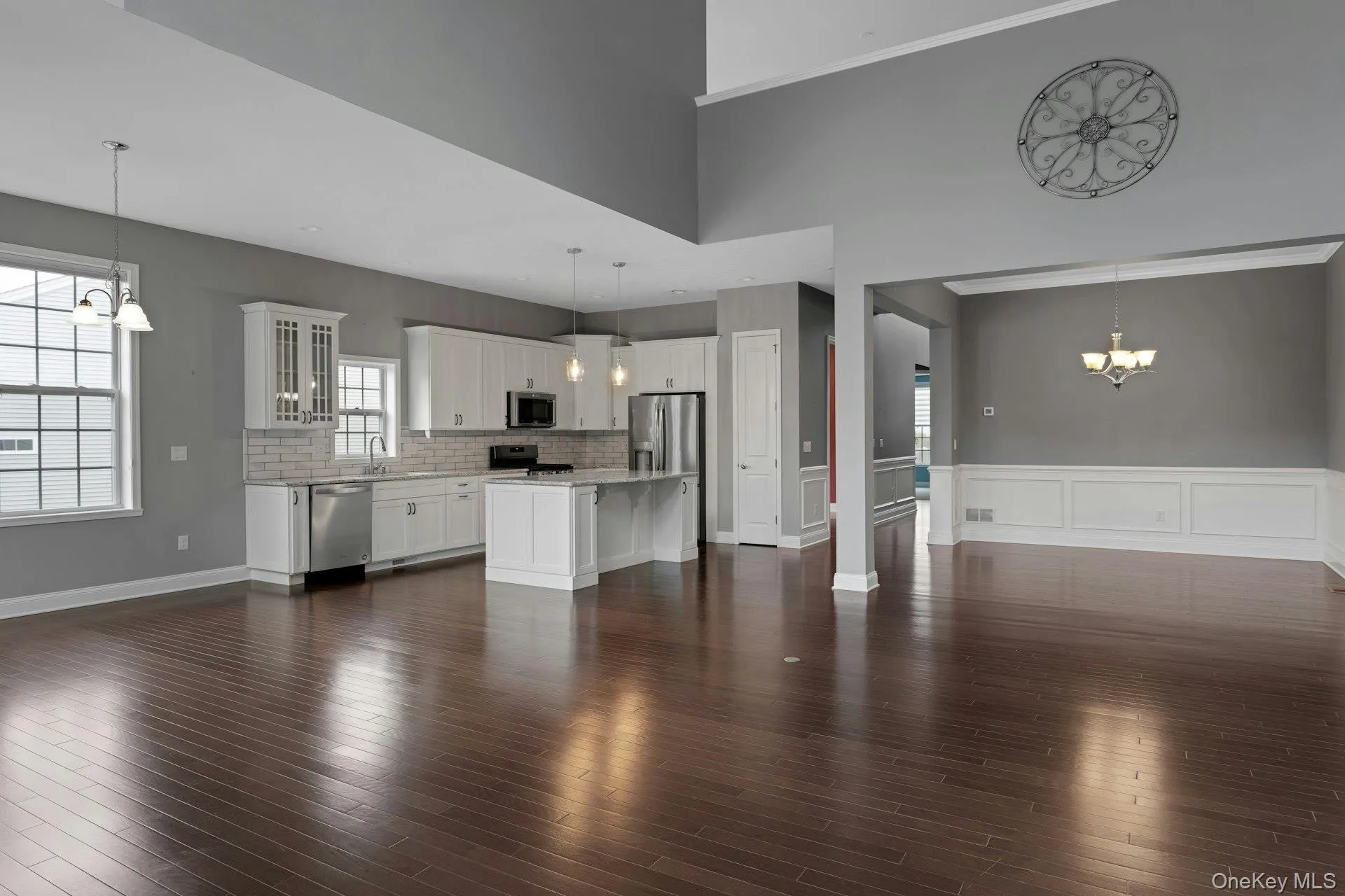 Formal Dining Room With Kitchen In Background Formal Dining Room With Kitchen In Background