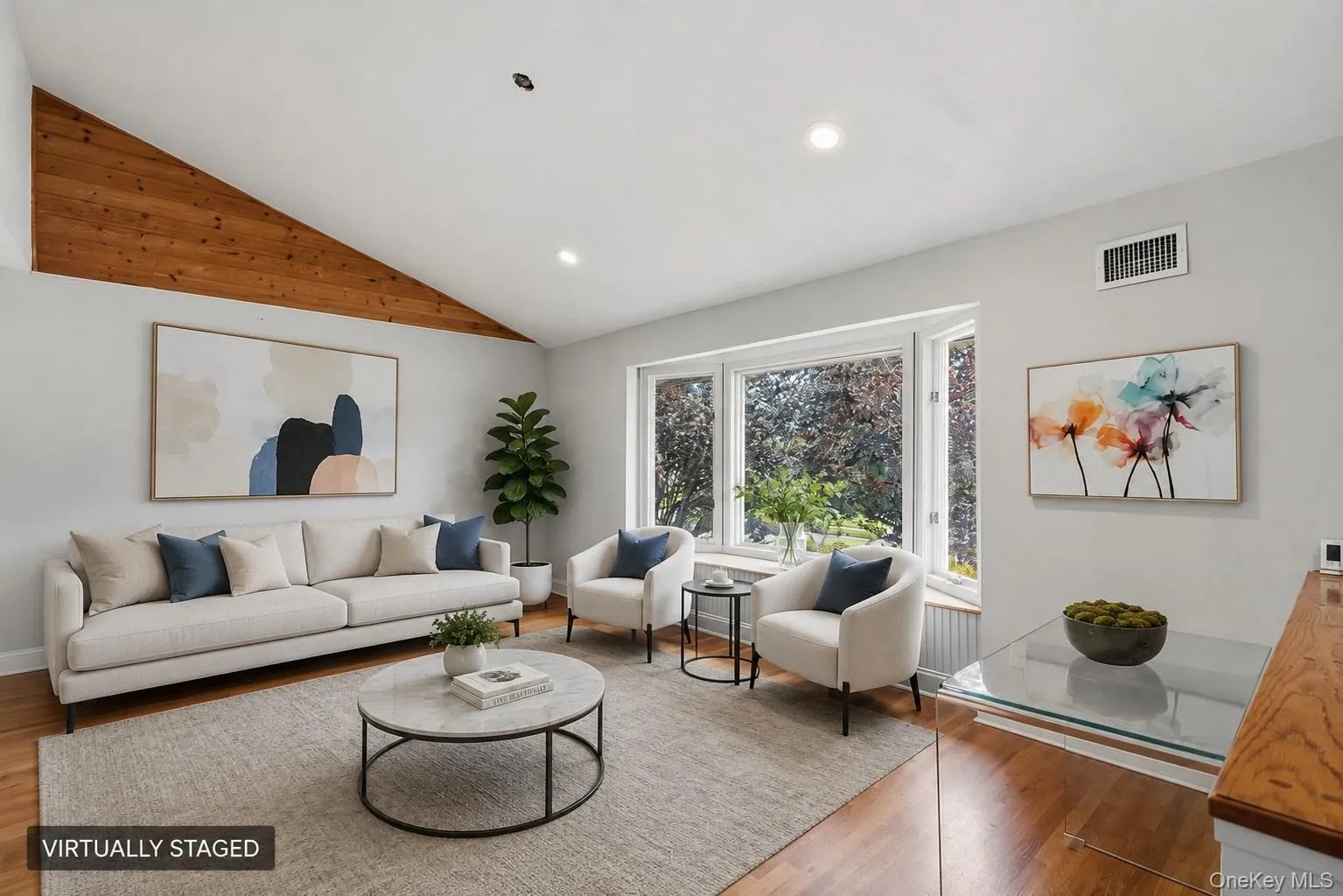 Virtually staged living room Virtually staged living room