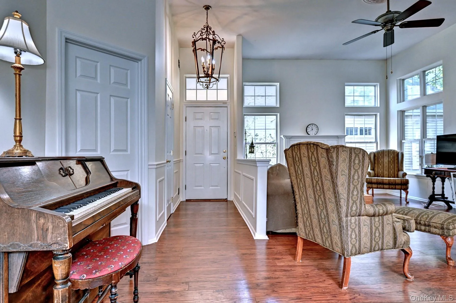 Foyer with wood floors Foyer with wood floors