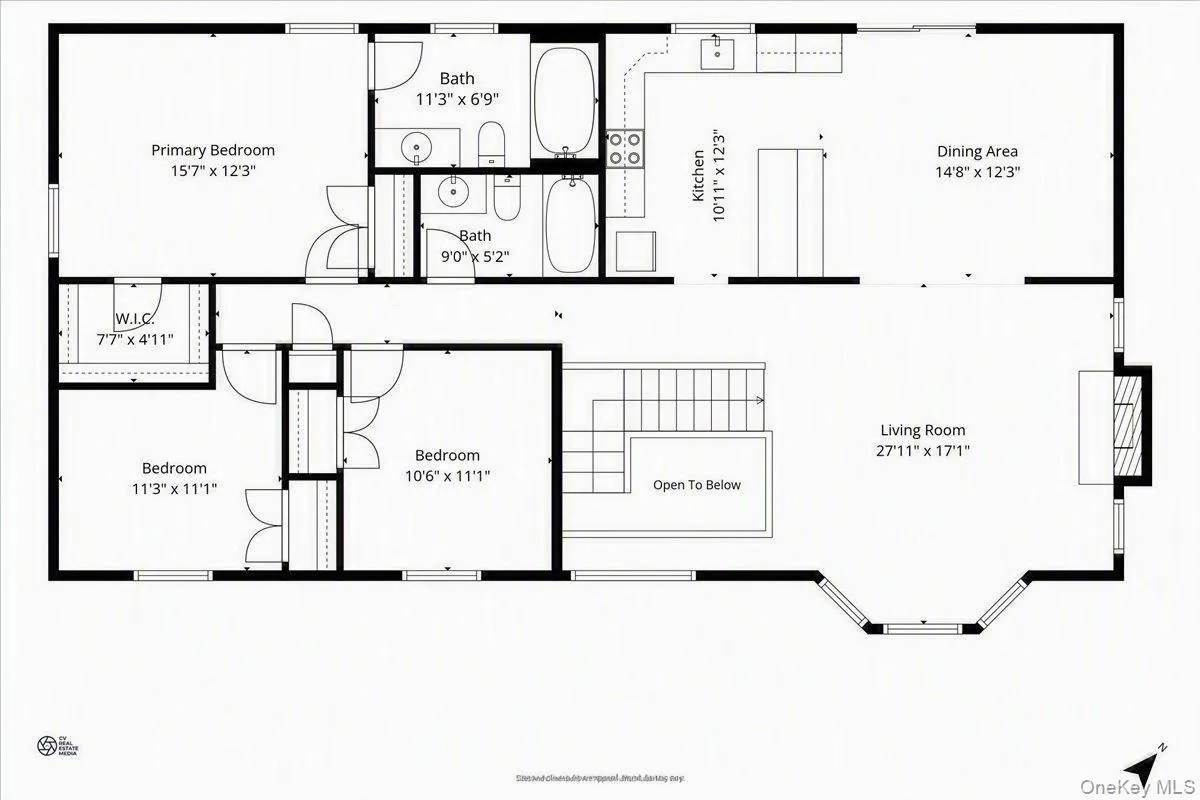 Second level floor plan. Second level floor plan.