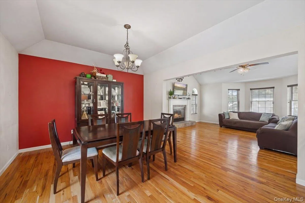 Open floor plan from the dining to the living room. Open floor plan from the dining to the living room.