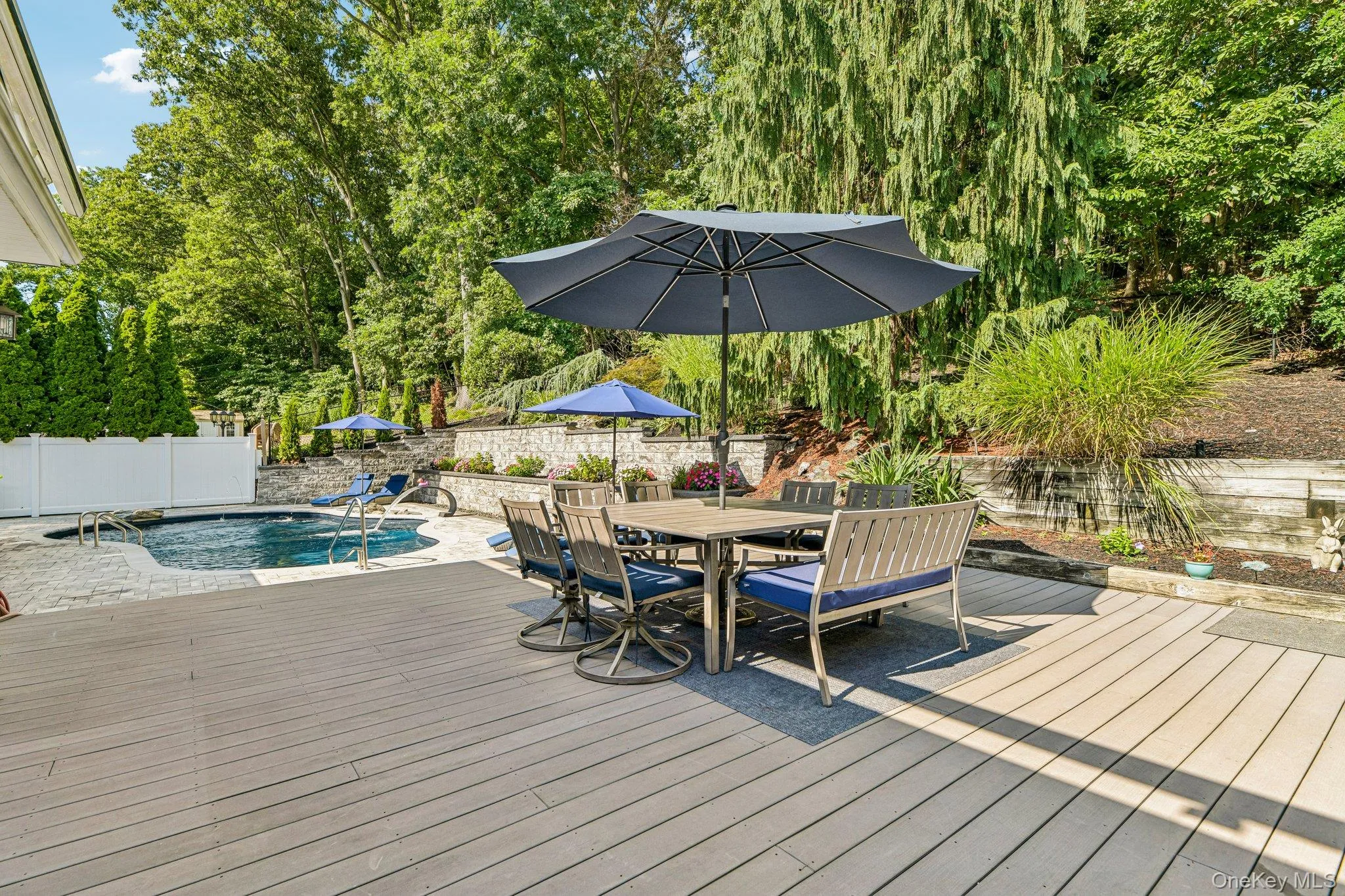 Composite deck next to pool Composite deck next to pool