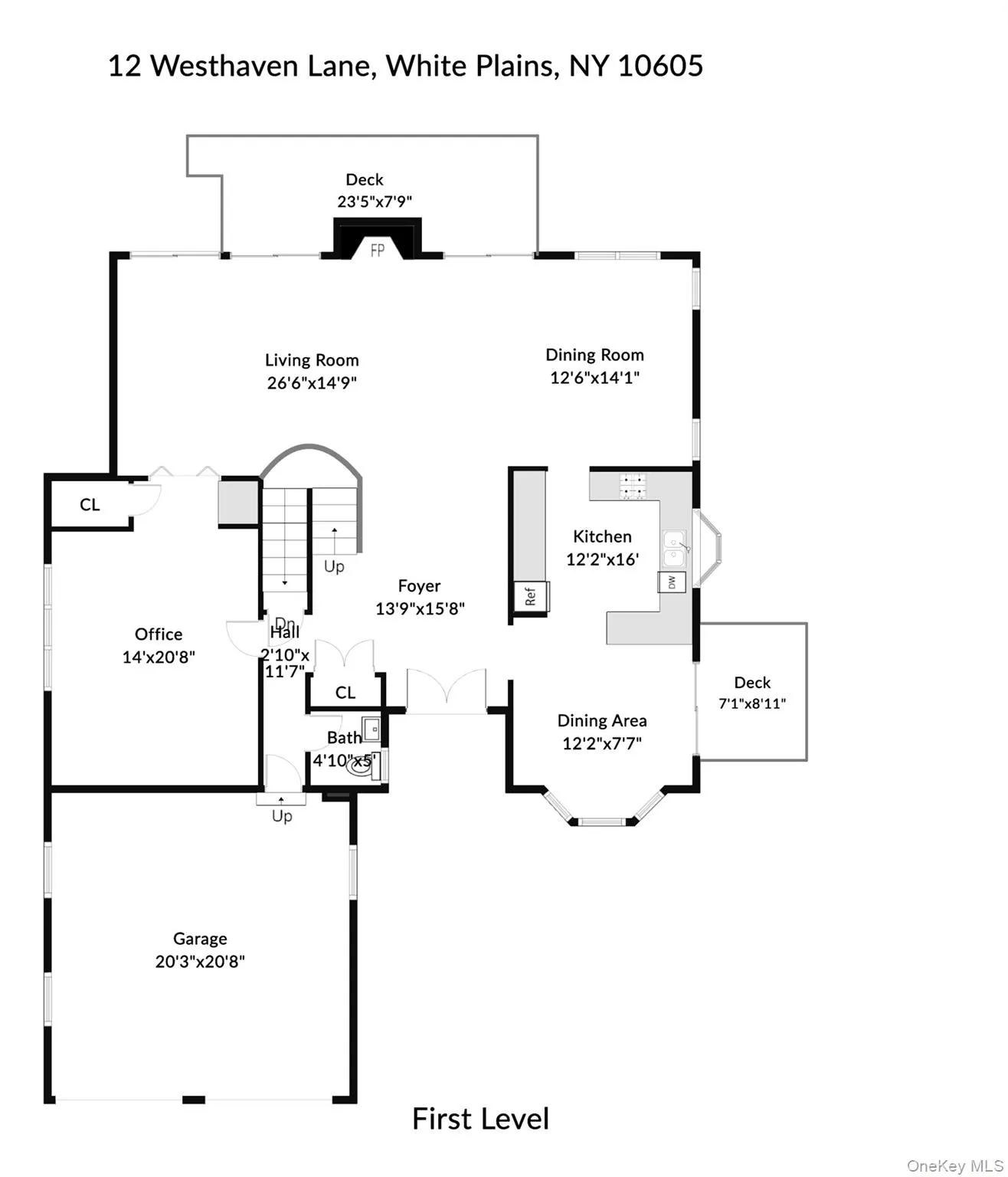 First level floor plan. First level floor plan.