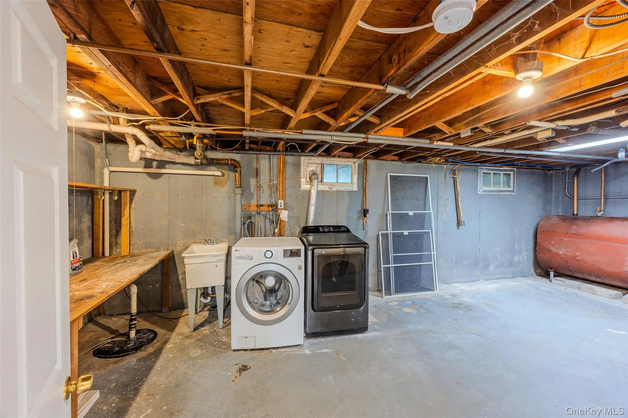 Laundry in basement Laundry in basement