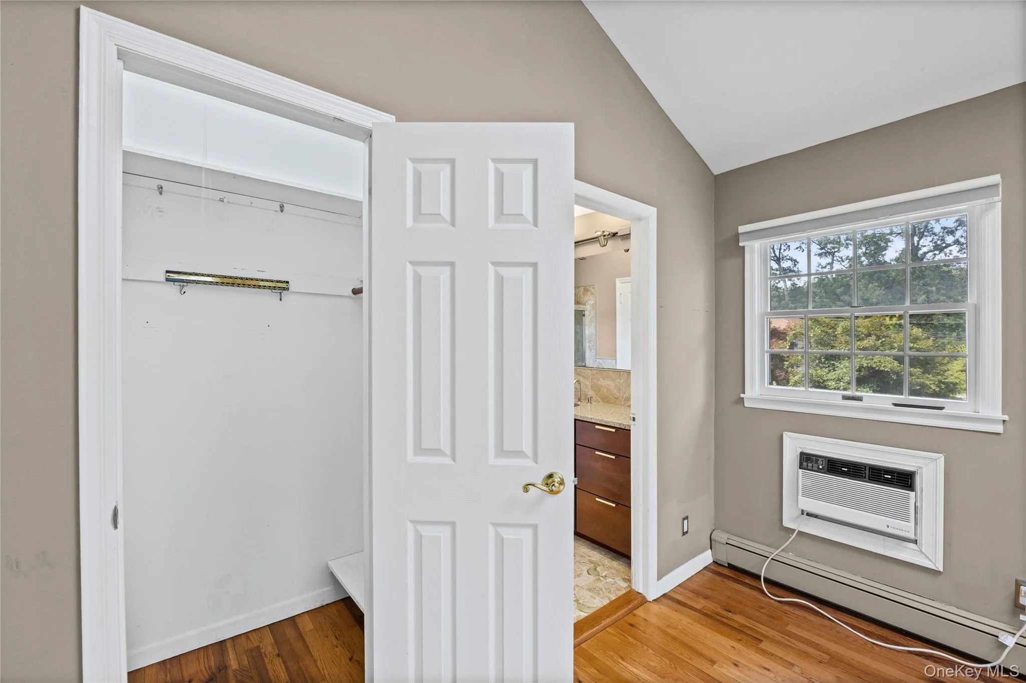 Walk in closet in primary bedroom and access to bathroom Walk in closet in primary bedroom and access to bathroom