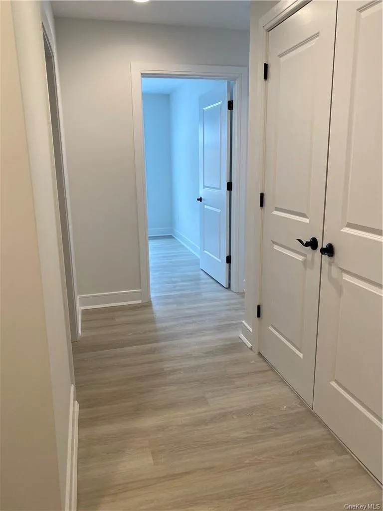 Hall with light hardwood / wood-style flooring Hall with light hardwood / wood-style flooring