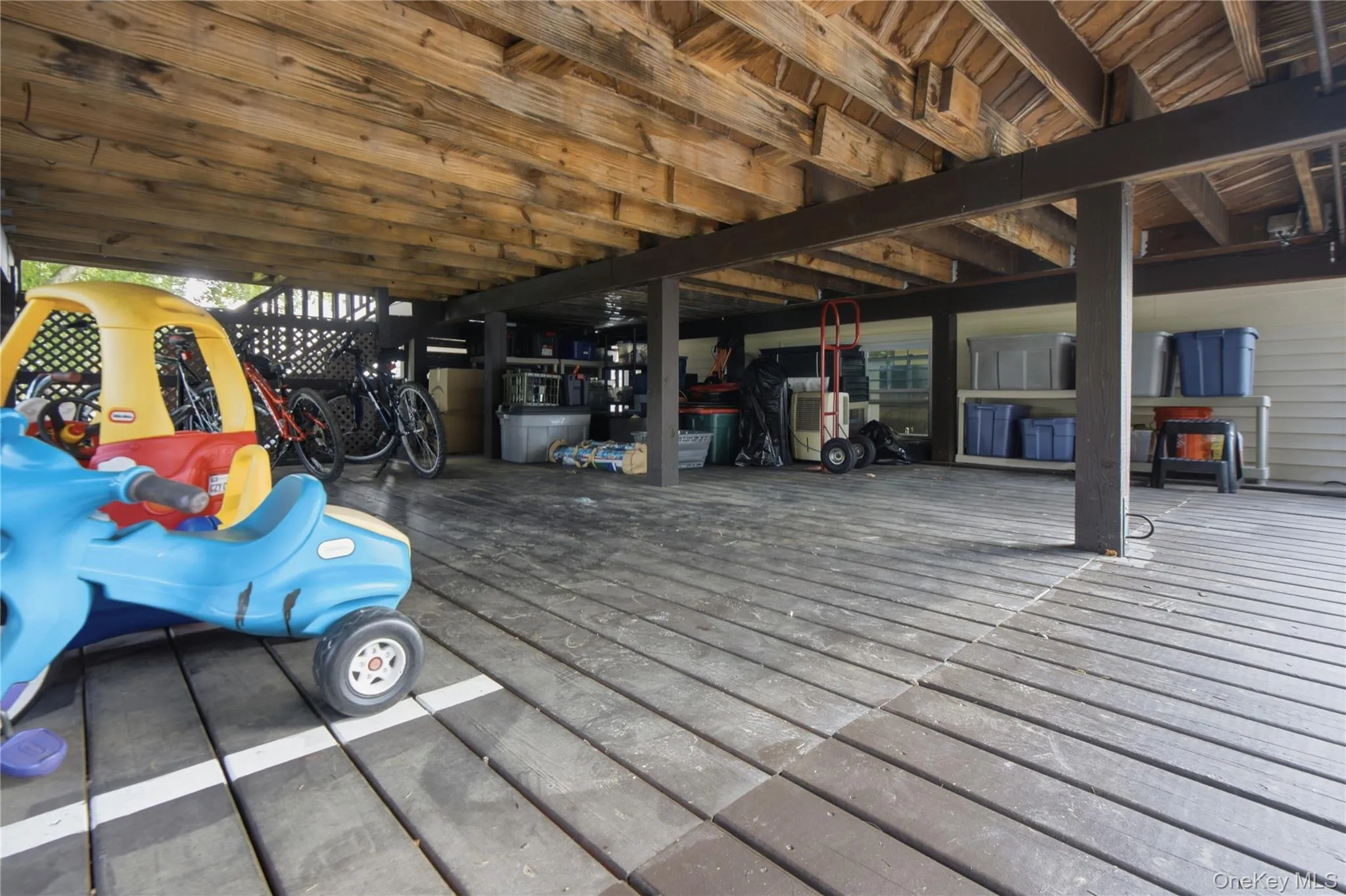 Storage under deck Storage under deck