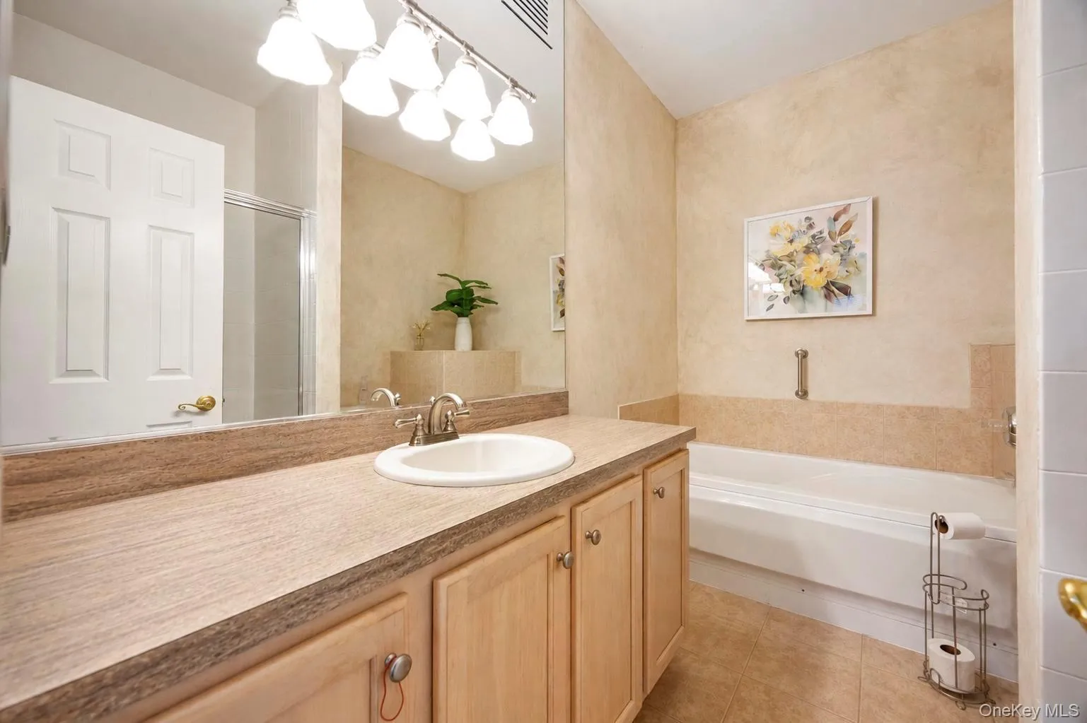 Ensuite bathroom with jetted tub and stand alone separate shower Ensuite bathroom with jetted tub and stand alone separate shower