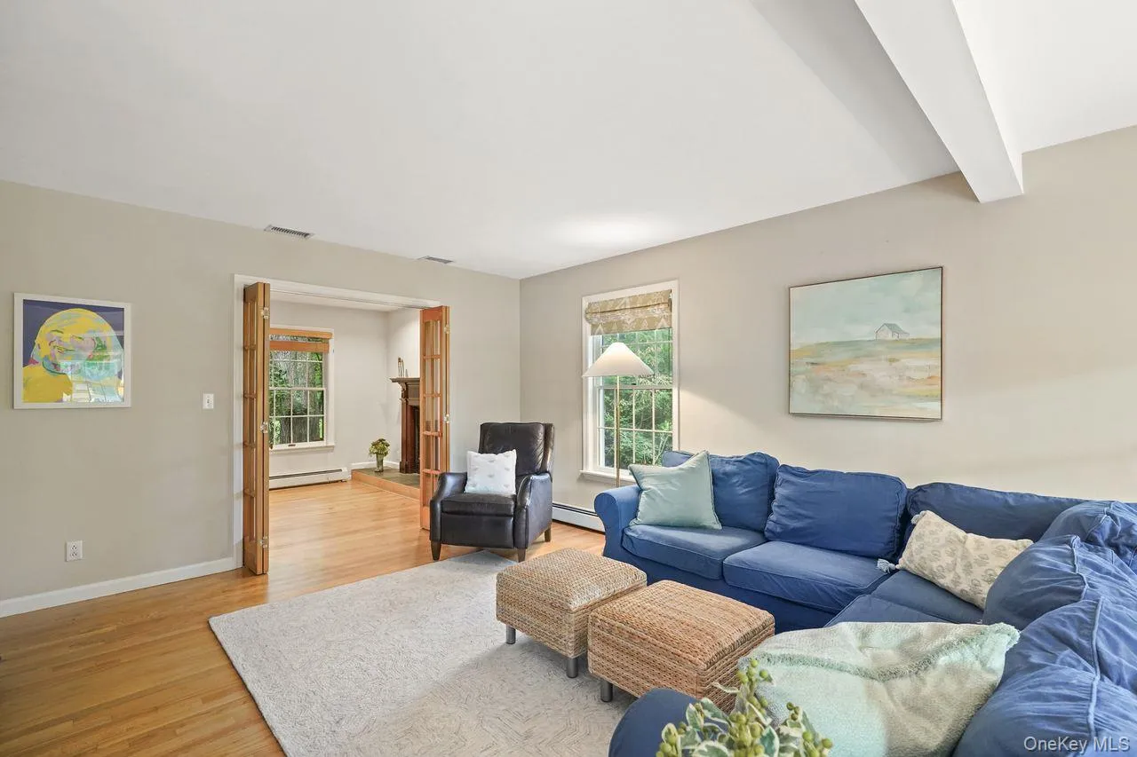 Living Room with French Doors to the family room Living Room with French Doors to the family room