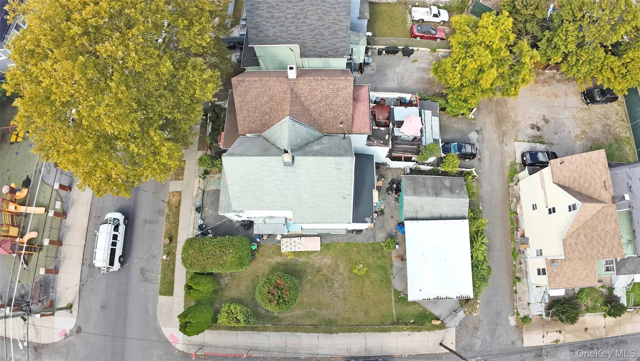 Aerial view of residential area Aerial view of residential area