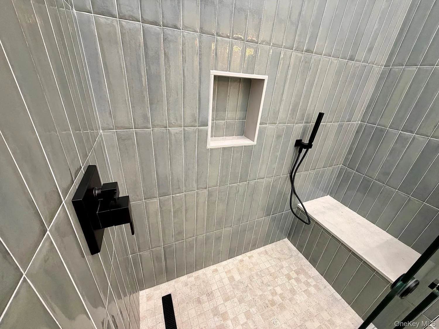 Beautiful tile in shower Beautiful tile in shower