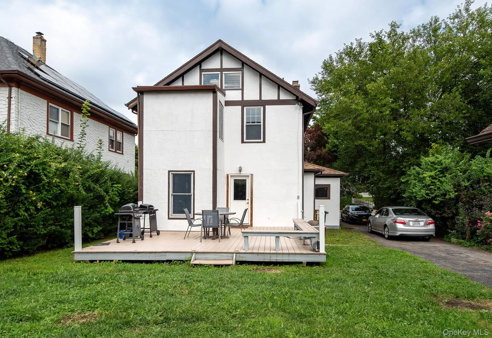 Level, private backyard with a large deck Level, private backyard with a large deck
