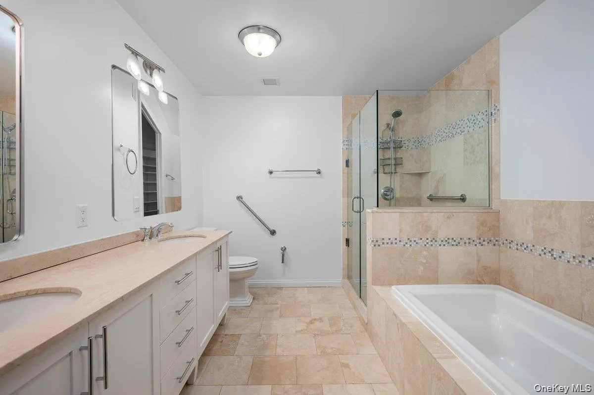 Separate shower and tub Separate shower and tub