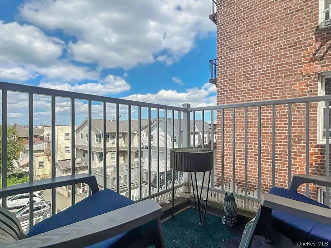 This balcony has a screened door that lends itself for a beautiful ocean breeze to come through the enclave. This balcony has a screened door that lends itself for a beautiful ocean breeze to come through the enclave.