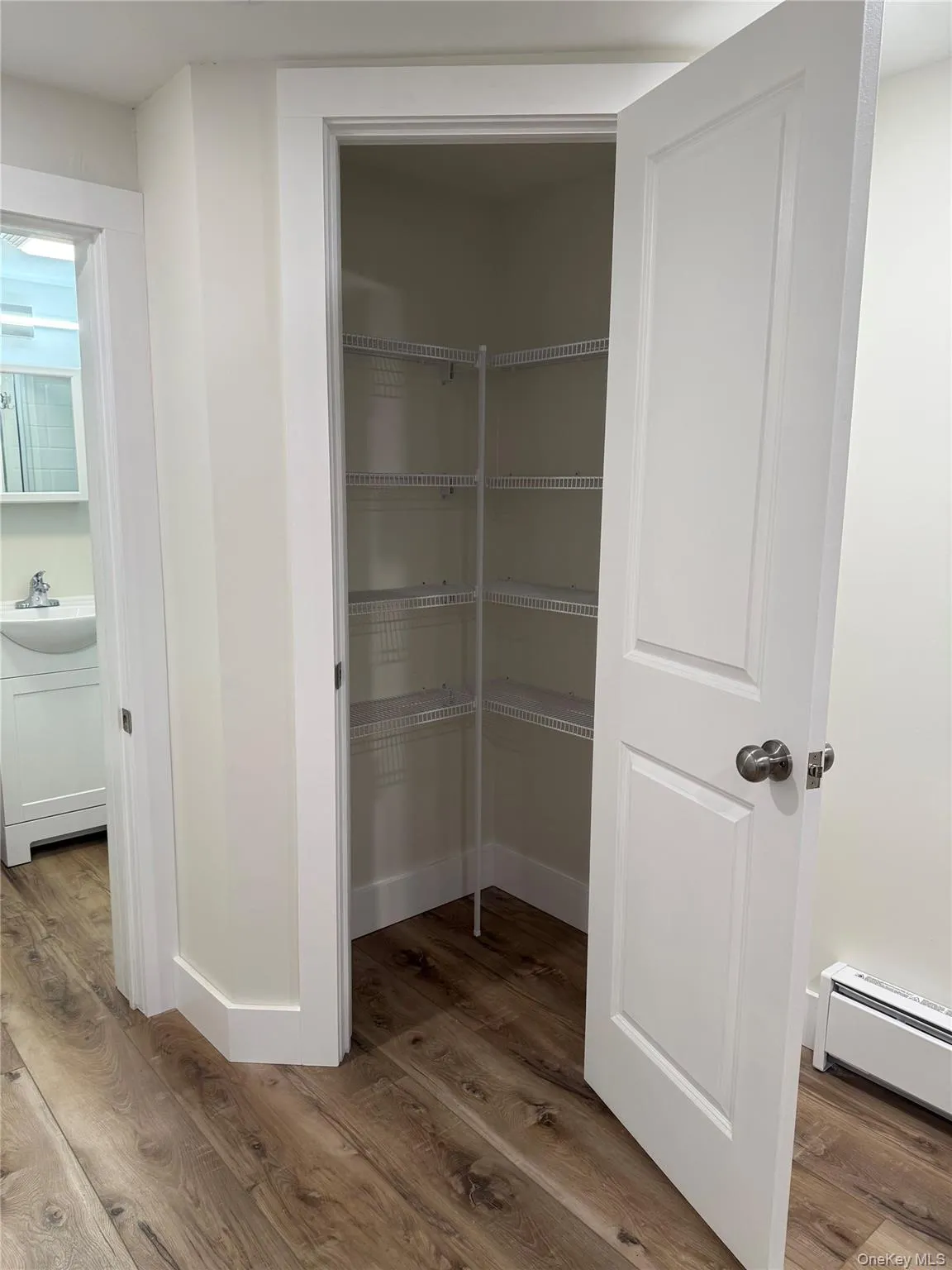 Closet near the entrance of the bathroom Closet near the entrance of the bathroom