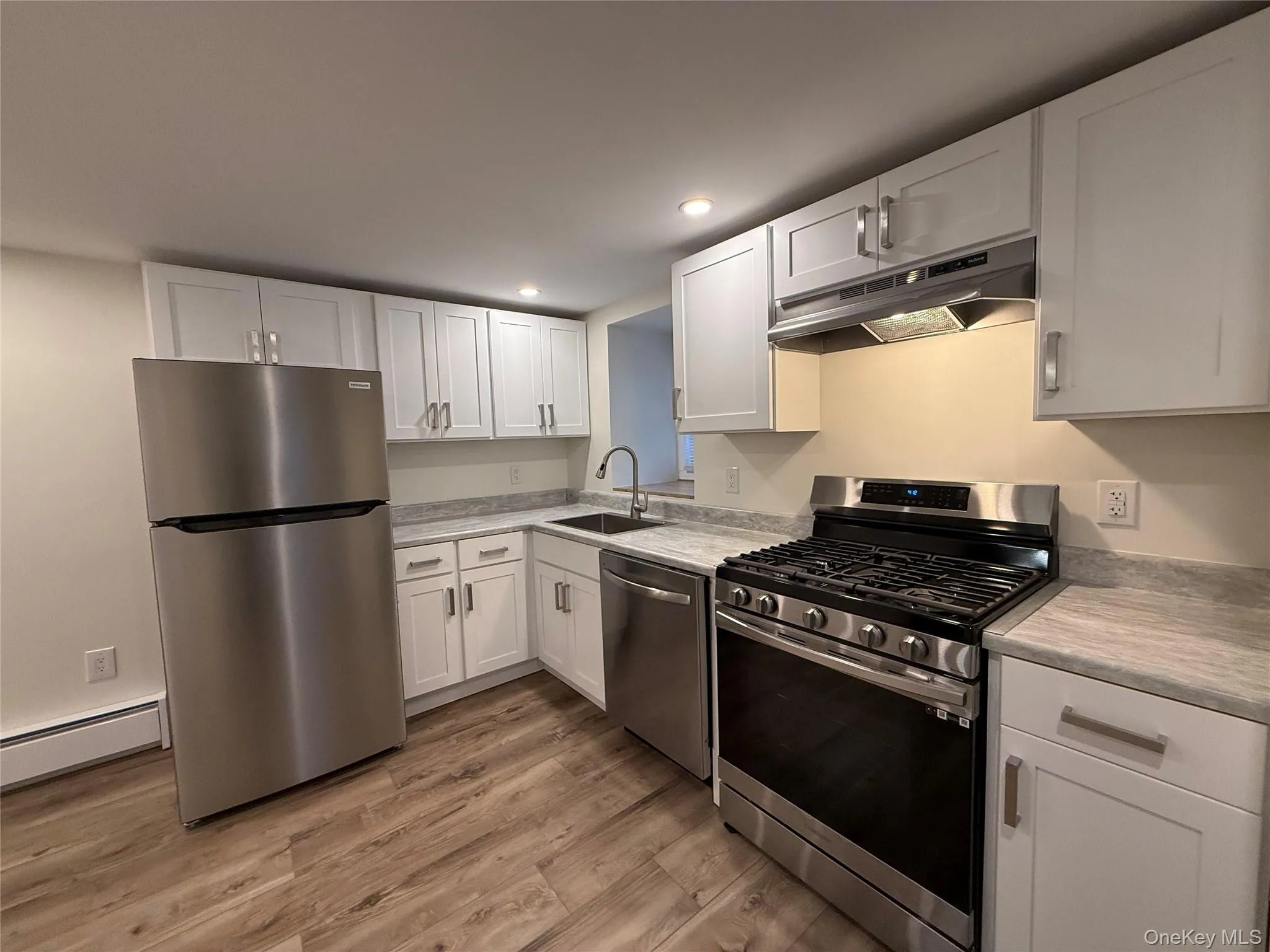 Renovated kitchen with all stainless steel appliances Renovated kitchen with all stainless steel appliances