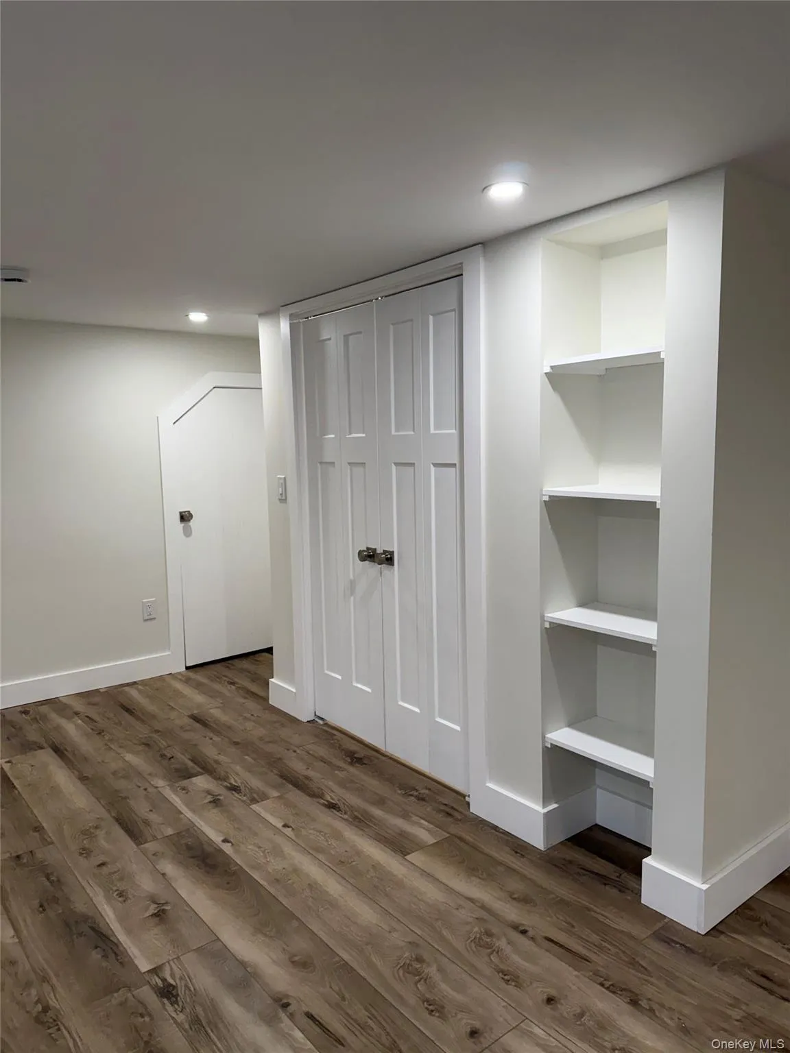Living room/bedroom with shelving Living room/bedroom with shelving