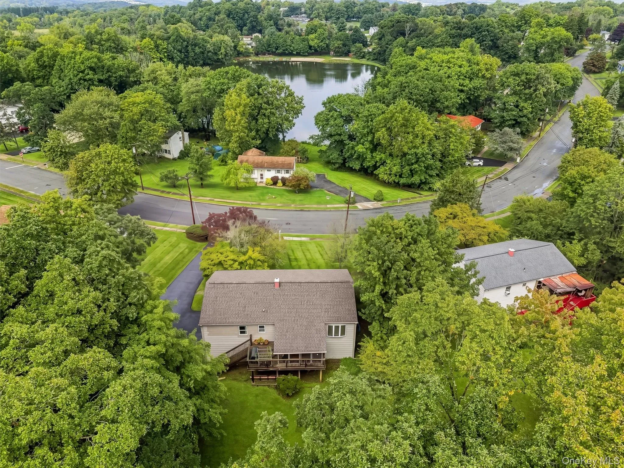 Aerial perspective showcasing Pine Tree Lake Aerial perspective showcasing Pine Tree Lake