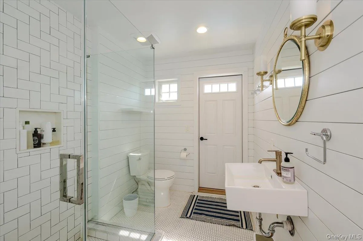 first floor full bath with entrance from patio first floor full bath with entrance from patio