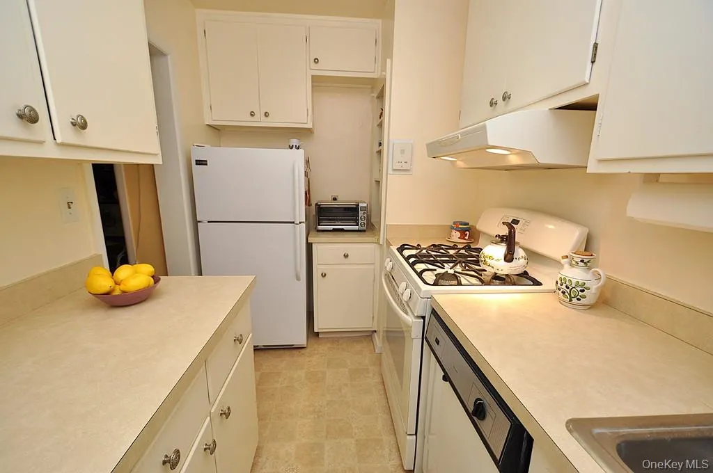 The kitchen has plenty of cabinets and counter space and even a window for natural light and ventilation. The kitchen has plenty of cabinets and counter space and even a window for natural light and ventilation.