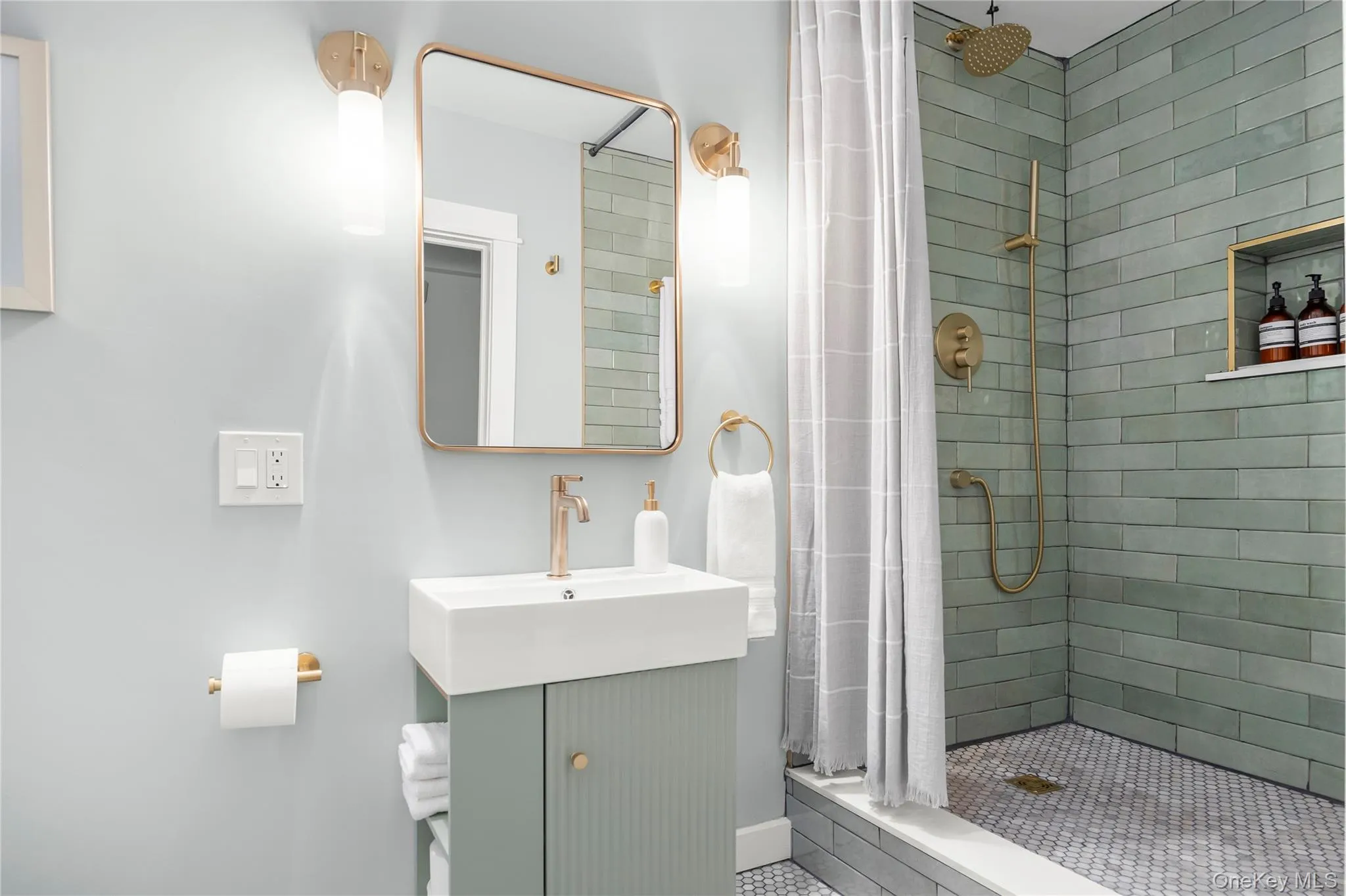 Lower level brand new bathroom with shower Lower level brand new bathroom with shower