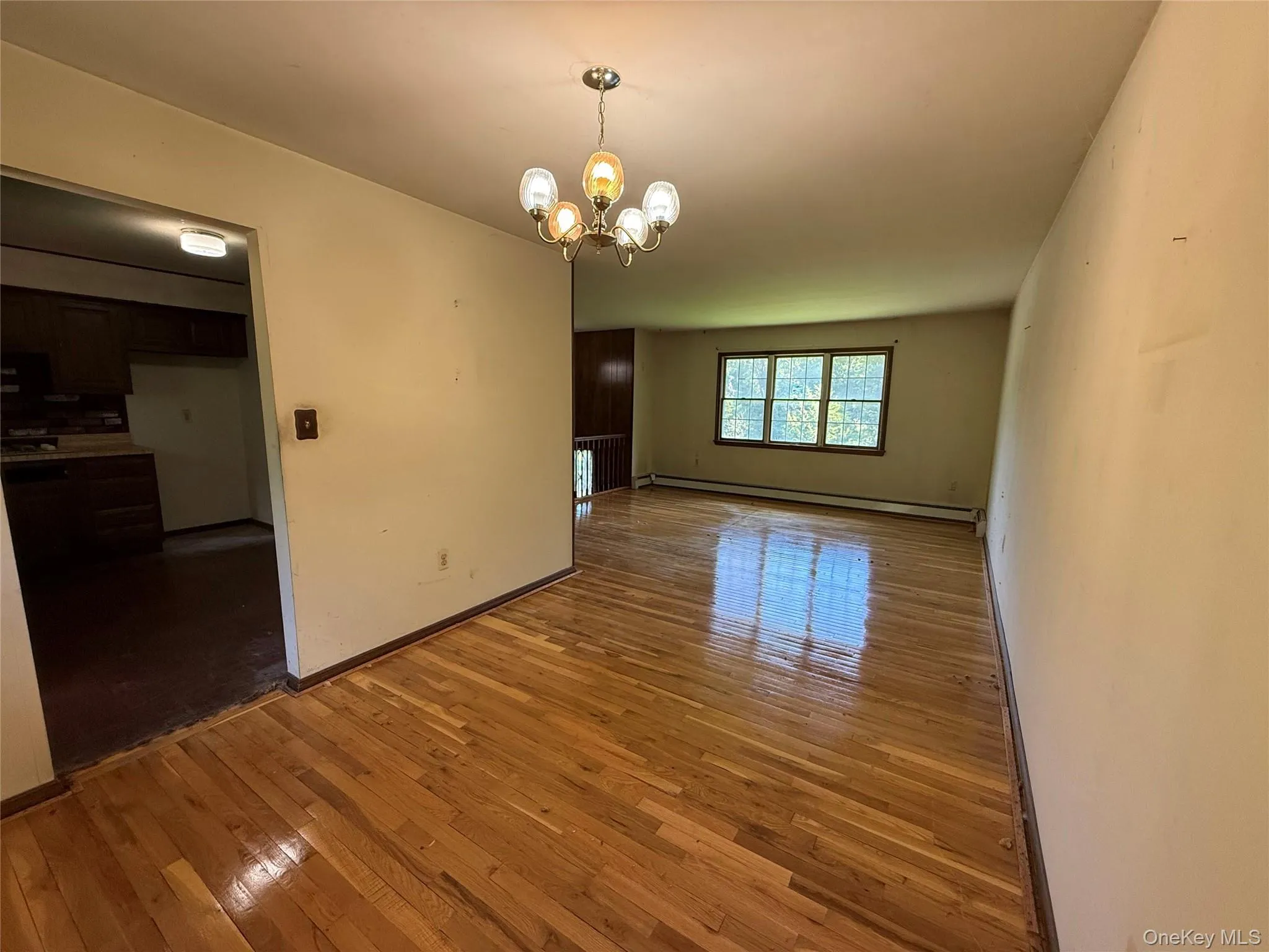 LR/DR combo with hardwood floors LR/DR combo with hardwood floors