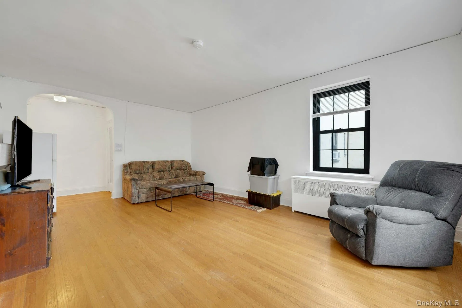 Living room with wood floors Living room with wood floors