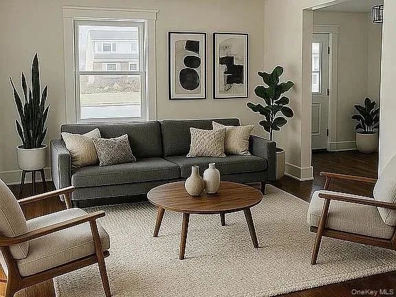 Virtually staged living room Virtually staged living room
