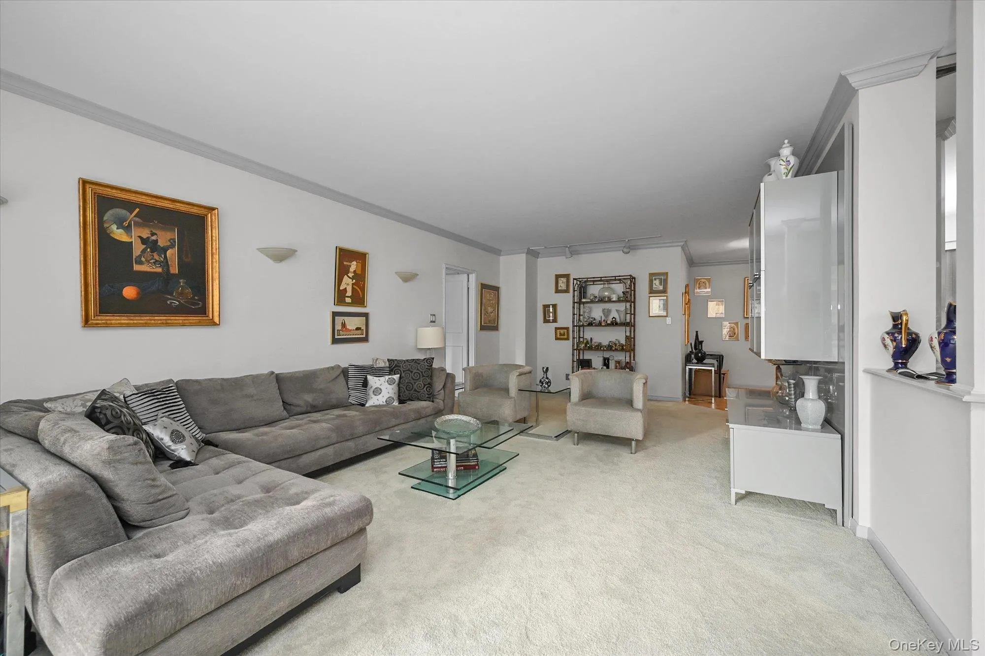 This expansive living room has room for an extra-large sofa and furnishings. This expansive living room has room for an extra-large sofa and furnishings.