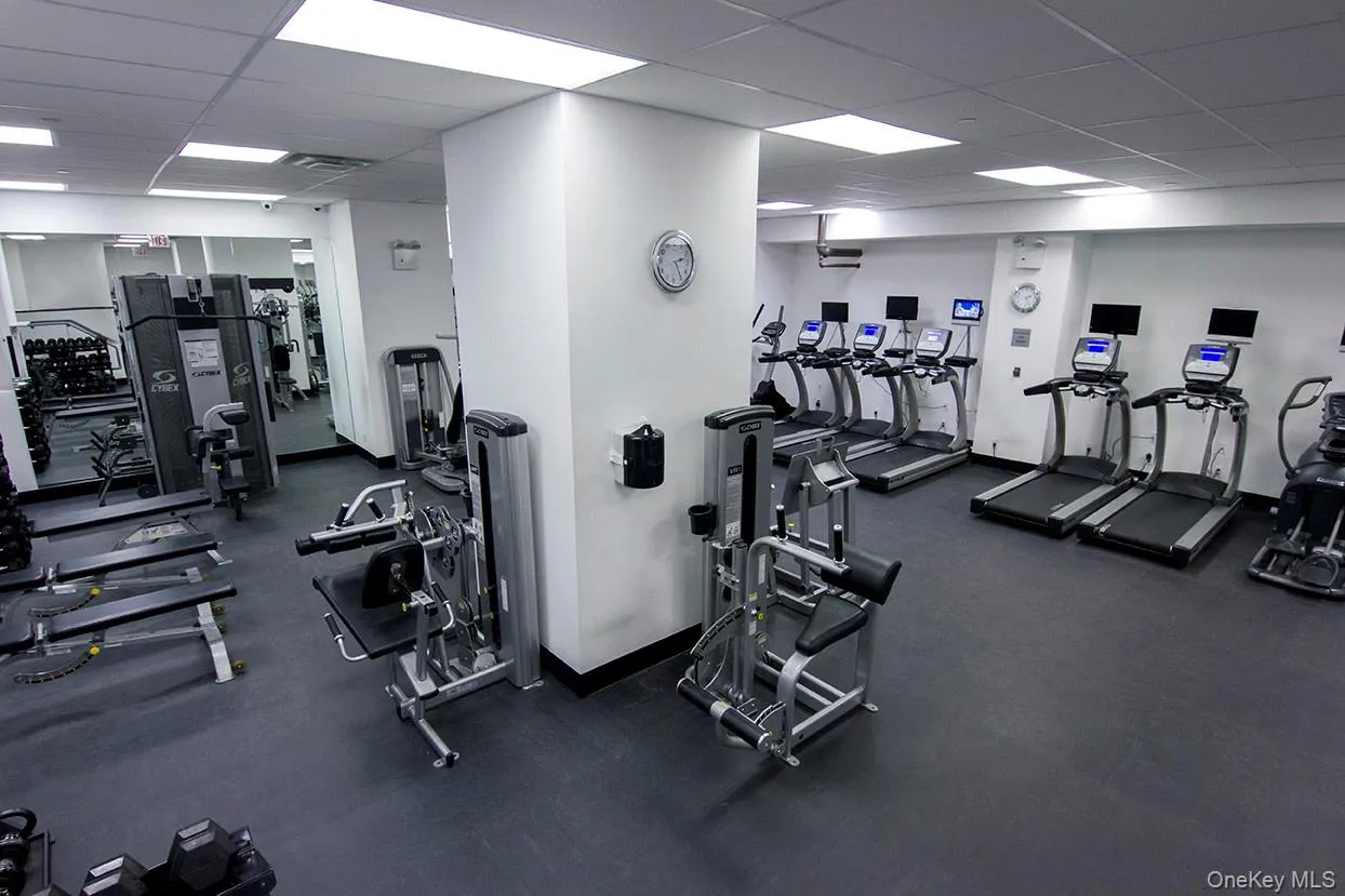 Recently designed fitness center is equipped with a full range of free-weights, treadmills/elliptical machines, and training equipment. Recently designed fitness center is equipped with a full range of free-weights, treadmills/elliptical machines, and training equipment.