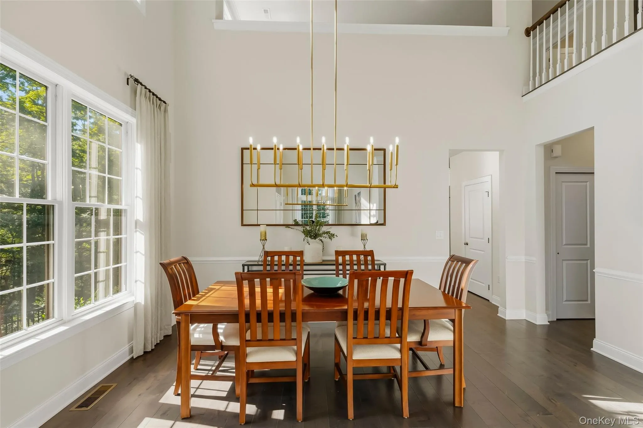 Two story dining room Two story dining room