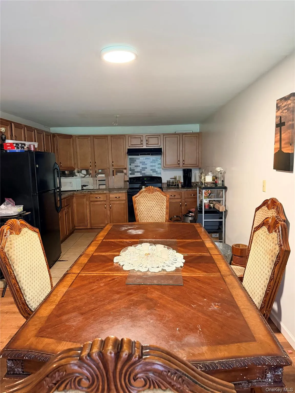 Kitchen with dining area. Kitchen with dining area.