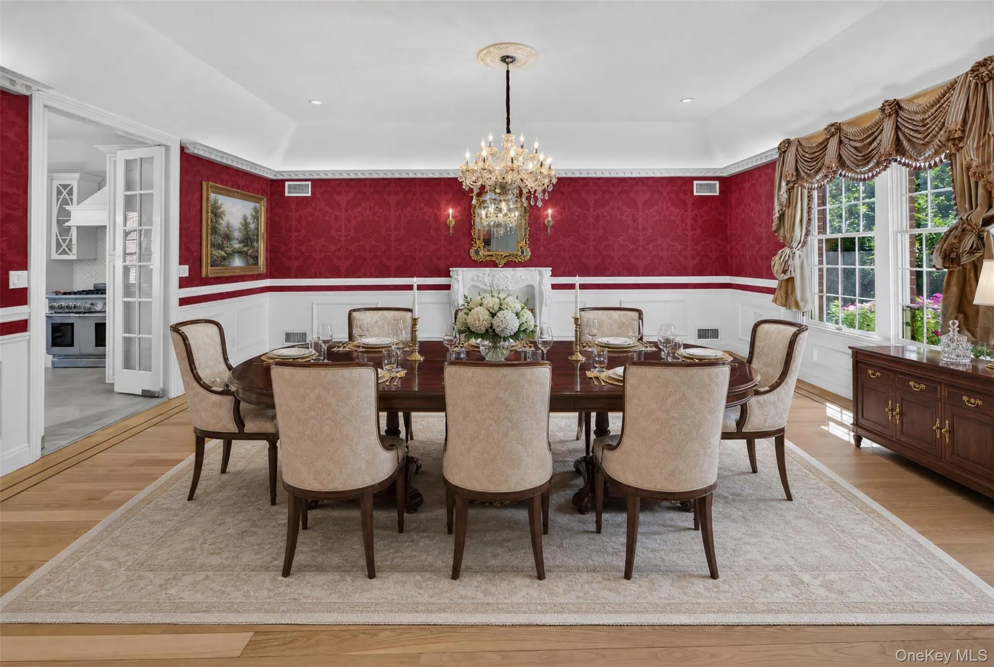 Virtually staged formal dining room Virtually staged formal dining room