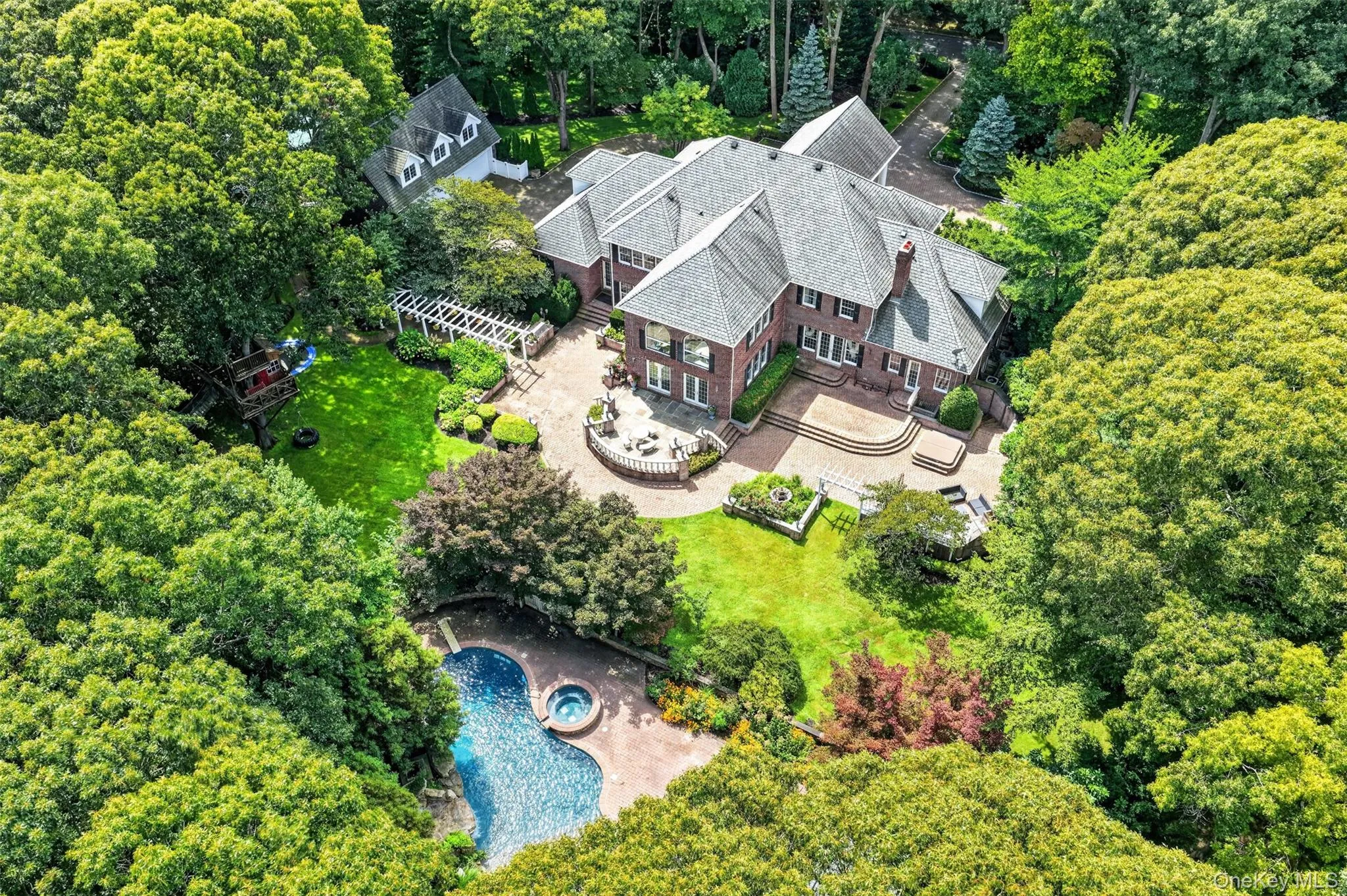 Aerial view of backyard Aerial view of backyard