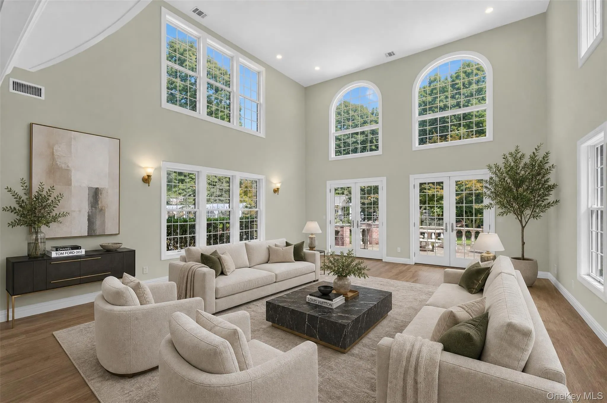 Virtually staged great room Virtually staged great room