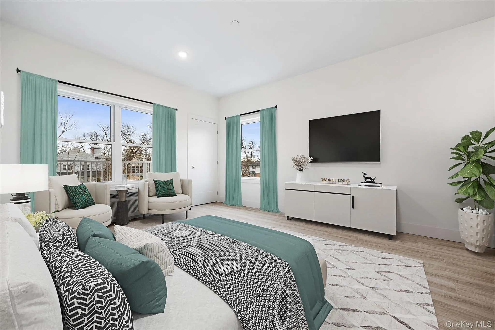 Bedroom with light hardwood / wood-style flooring Bedroom with light hardwood / wood-style flooring