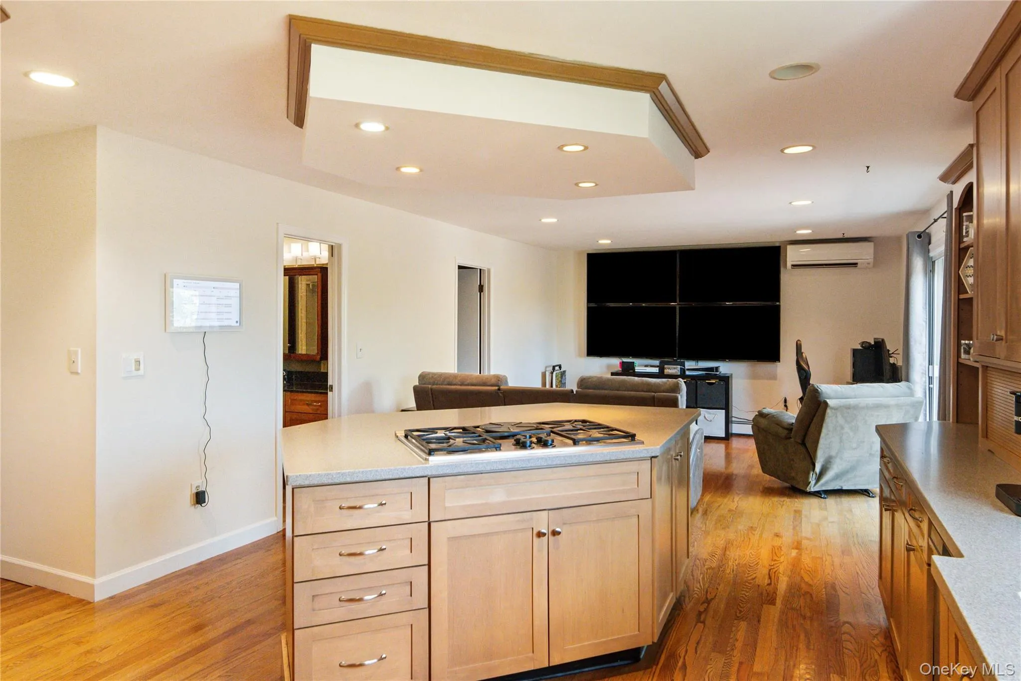 Center island with gas cooktop Center island with gas cooktop