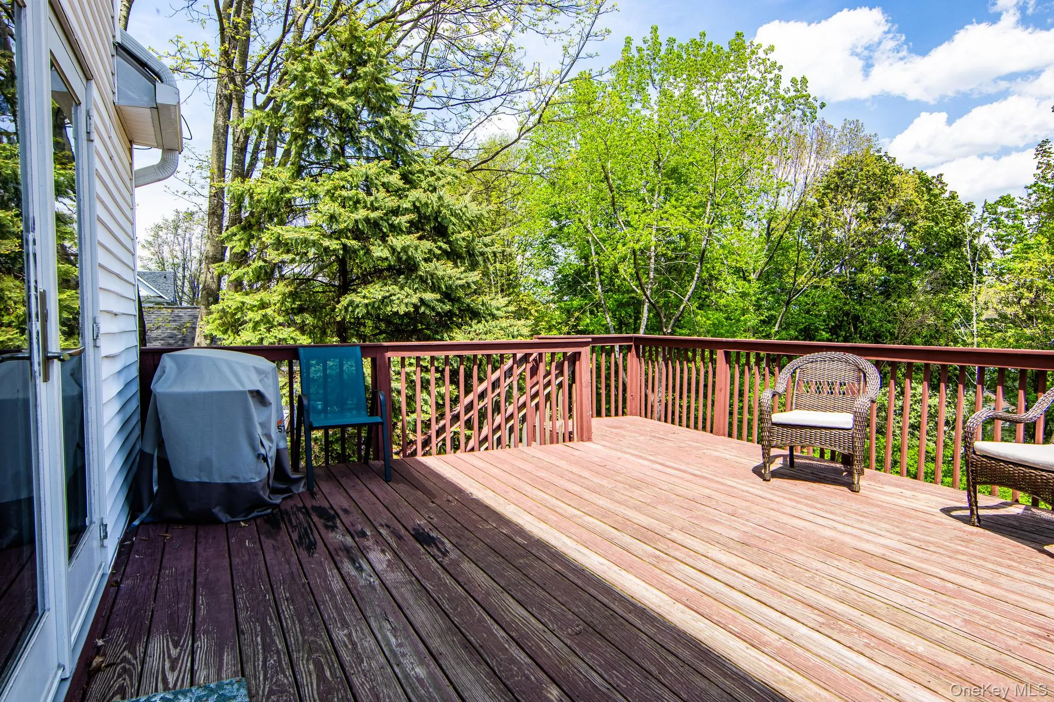 Upper deck from the family room Upper deck from the family room